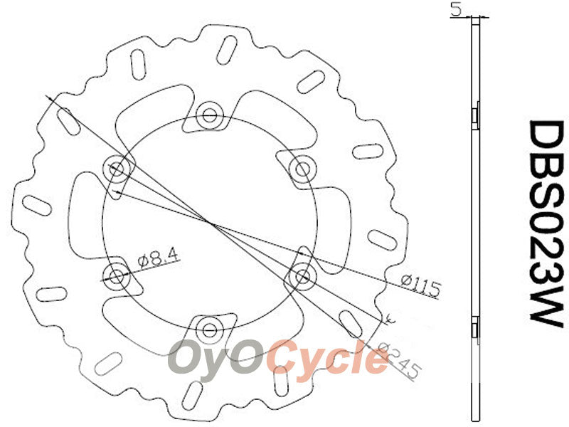 Bremsscheiben für 98-03 Yamaha YZF-R1 #OYO87903472