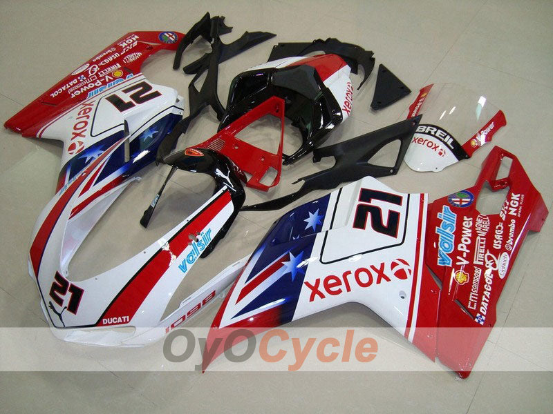 Einspritz-Verkleidungssatz für Ducati 848 von 08-13 - Rot, Weiß - Xerox #OYO87902244 Hauptbild