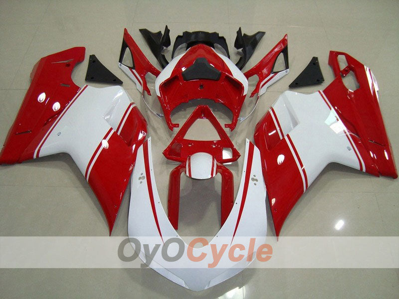 Verkleidungskit für Einspritzung für Ducati 1198 09-11 - Rot, Weiß - Werksstil #OYO87902341