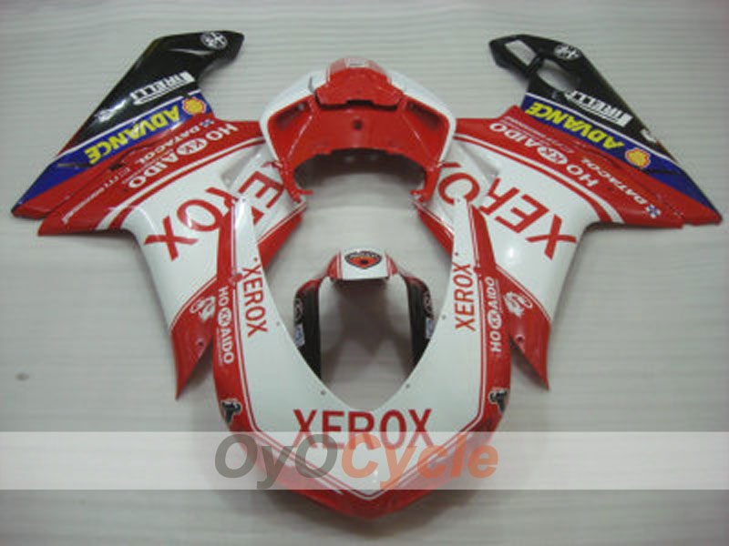 Einspritzverkleidungssatz für Ducati 848, Baujahre 08-13 - Rot, Weiß - Xerox #OYO87902227 Zweitbild