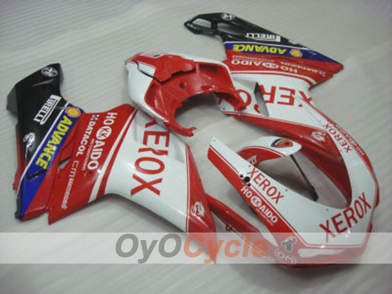 Einspritzverkleidungssatz für Ducati 848, Baujahre 08-13 - Rot, Weiß - Xerox #OYO87902227 Hauptbild
