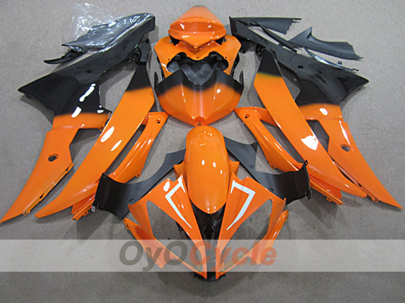 Einspritzverkleidungssatz für 08-16 YZF-R6 - Orange, Schwarz - Werksstil #OYO87904743 Hauptbild