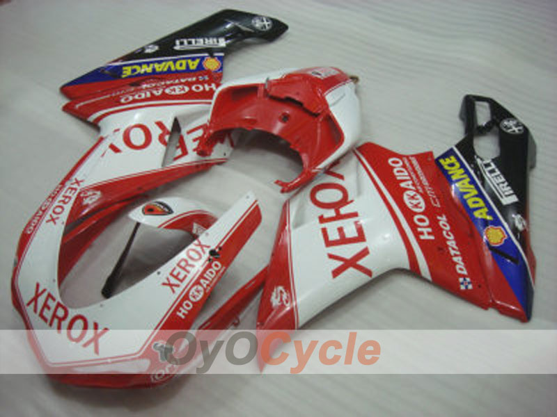 Einspritzverkleidungssatz für Ducati 1098, 07-09 - Rot, Weiß - Xerox #OYO87902220