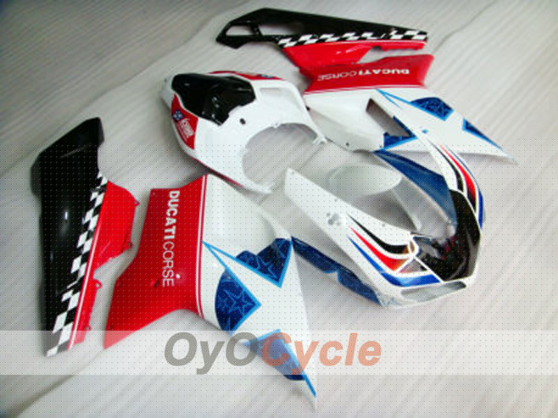 Einspritz-Verkleidungssatz für Ducati 848, 08-13 - Rot, Weiß - Werksstil #OYO87902177 Zweitbild