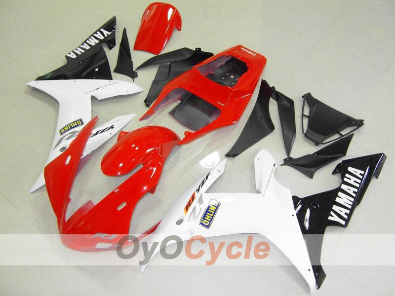 Einspritzverkleidungssatz für 02-03 YZF-R1 - Rot, Weiß - Werksstil #OYO87900802 Hauptbild