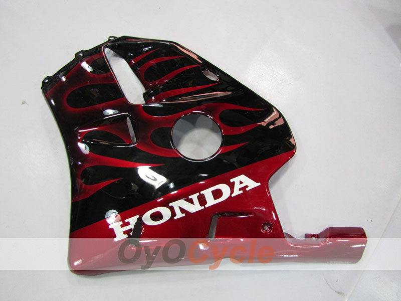 Verkleidungssatz für Einspritzmodelle, 90-94 CBR250RR - Rot, Schwarz - Flame #OYO87902948