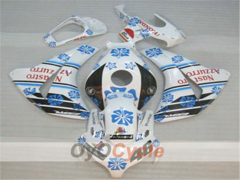 Spritzverkleidungssatz für CBR1000RR 08-11 - Weiß, Schwarz - Nastro Azzurro #OYO87900703 Hauptbild