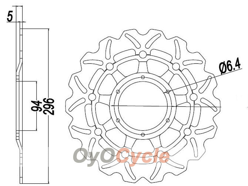 Bremsscheiben für 01-03 Honda CBR600 F4i #OYO87903411