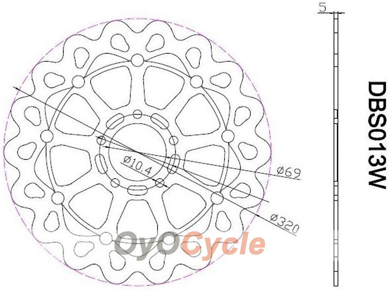 Bremsscheiben für 96-03 Suzuki GSXR750 #OYO87903423
