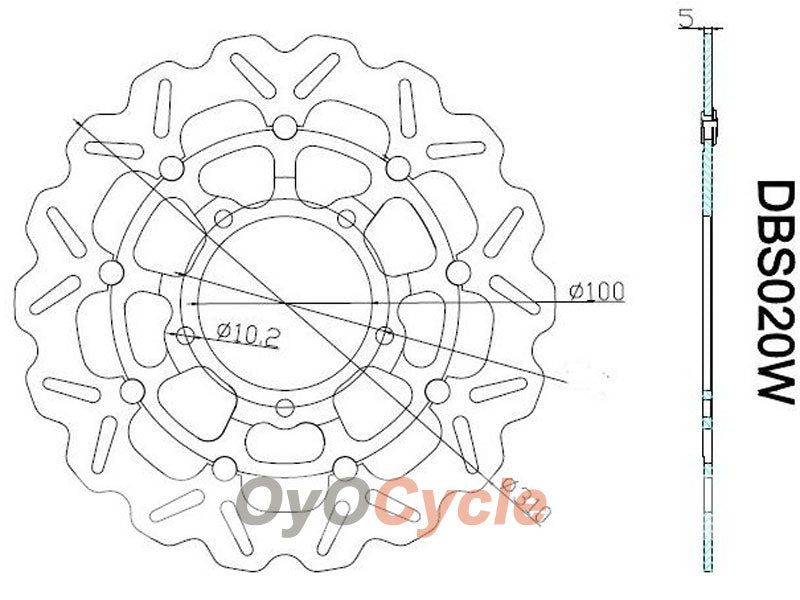 Bremsscheiben für 05-08 Suzuki GSXR1000 #OYO87903445