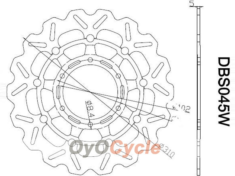 Bremsscheiben für 08-12 Suzuki GSXR750 #OYO87903449