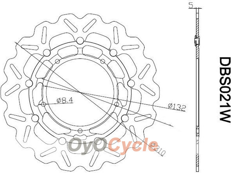 Bremsscheiben für 05-12 Yamaha YZF-R6 #OYO87903457