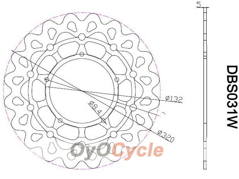 Bremsscheiben für 04-06 Yamaha YZF-R1 #OYO87903474