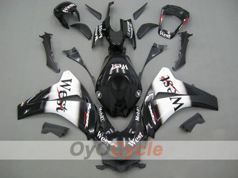 Verkleidungssatz für Einspritzmodell 08-11 CBR1000RR - Weiß, Schwarz - West #OYO87900728 Hauptbild