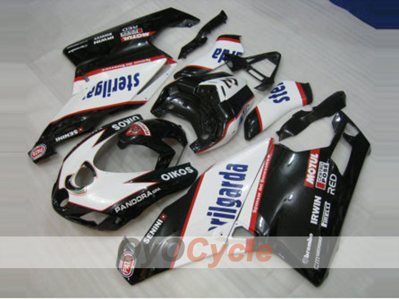 Einspritzverkleidungssatz für Ducati 749 von 05-06 - Weiß, Schwarz - Sterilgarda #OYO87902160 Zweitbild