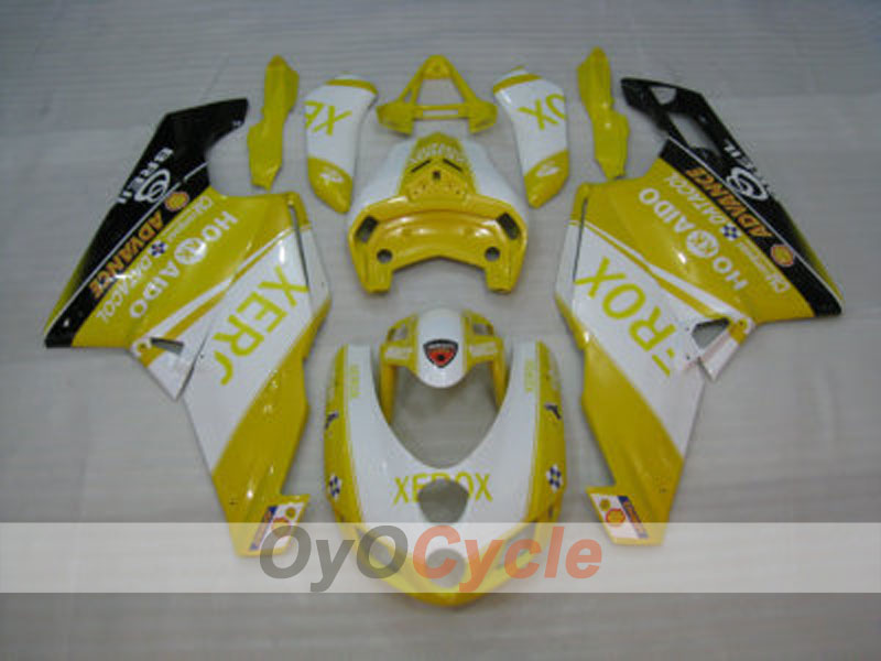 Einspritzverkleidungssatz für Ducati 749 von 05-06 - Gelb, Weiß - Xerox #OYO87902164 Zweitbild