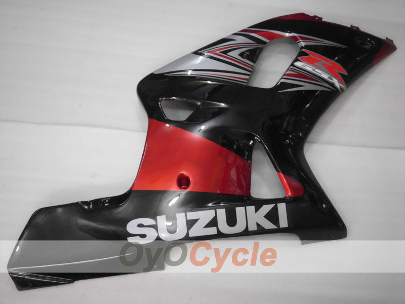 Verkleidungssatz für Einspritzmodelle, GSX R600, 01-03 - Rot, Schwarz - Factory Style #OYO87901069