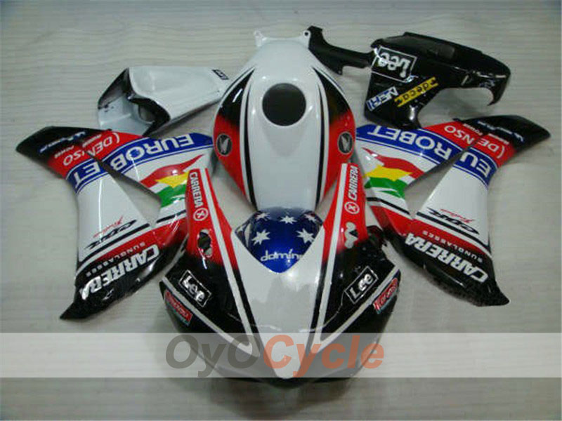 Verkleidungssatz für Einspritzmodelle für CBR1000RR 08-11 - Weiß, Schwarz - Lee #OYO87900695 Hauptbild