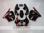 Verkleidungssatz für Einspritzmodelle, 90-94 CBR250RR - Rot, Schwarz - Flame #OYO87902948