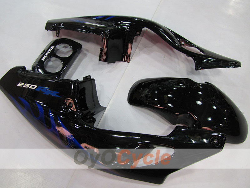 Verkleidungssatz für Einspritzmodelle, 90-94 CBR250RR - Blau, Schwarz - Flame #OYO87902949