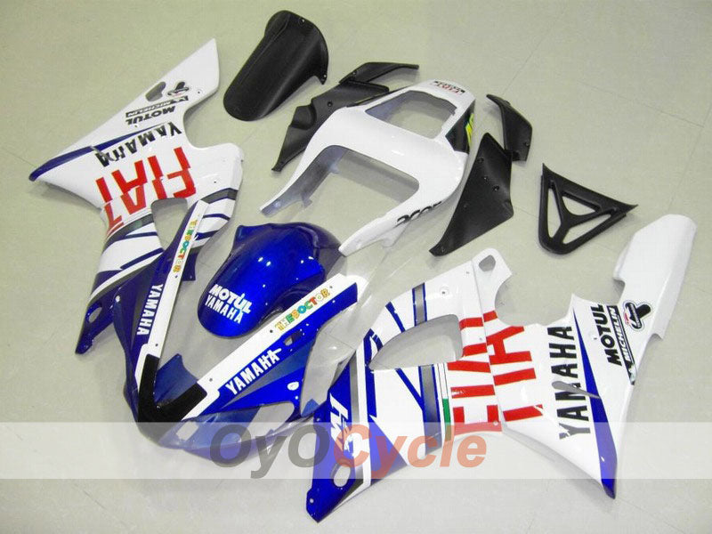 Einspritzverkleidungssatz für 00-01 YZF-R1 - Blau, Weiß - FIAT, MOTUL #OYO87900759 Hauptbild