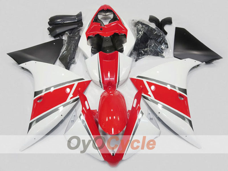 Einspritz-Verkleidungssatz für die YZF-R1, Baujahre 12-14 - Rot, Weiß - Werksstil #OYO87904724 Hauptbild