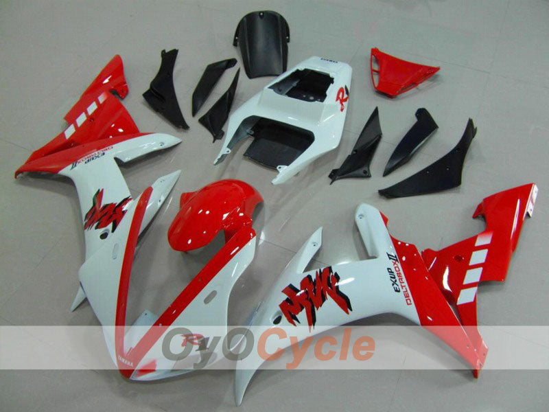 Einspritzverkleidungssatz für 02-03 YZF-R1 - Rot, Weiß - Werksstil #OYO87900804 Hauptbild