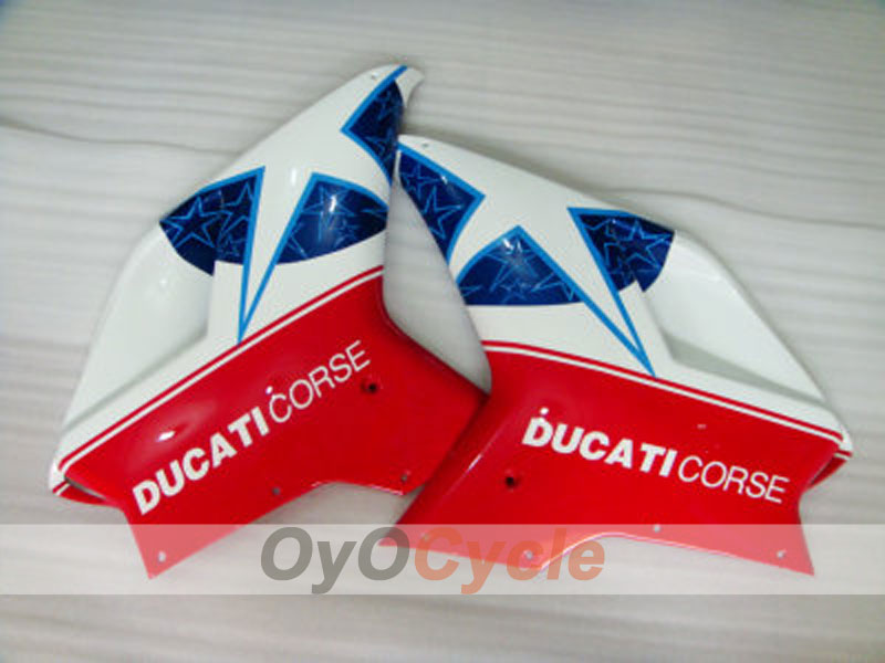 Verkleidungskit für Einspritzung für Ducati 1198 09-11 - Rot, Weiß - Werksstil #OYO87902339