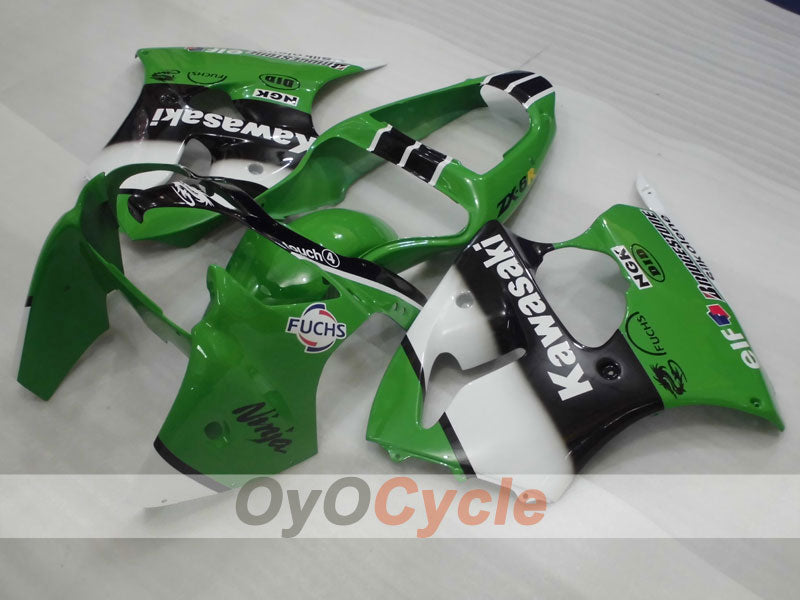 Einspritzverkleidungssatz für 00-02 NINJA ZX-6R - Grün, Schwarz - Nakano #OYO87901730