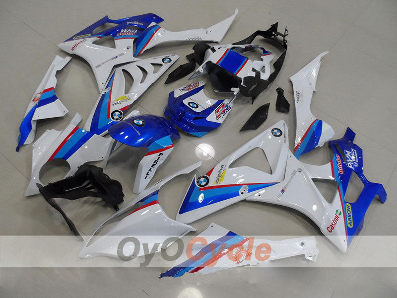 Spritzguss-Verkleidungssatz für BMW S1000RR, 09-14 - Blau, Weiß - Castrol #OYO87902394