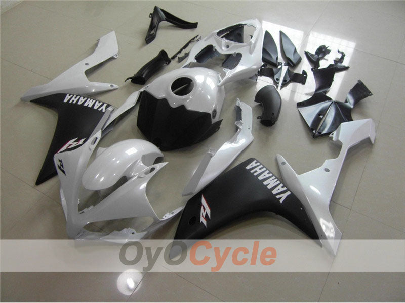 Verkleidungssatz für 07-08 YZF-R1 - Weiß, Schwarz, Matt - Werksstil #OYO87900867 Hauptbild