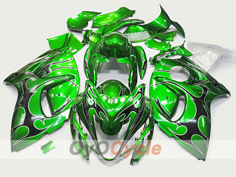 Einspritzverkleidungssatz für 08-20 GSXR1300 Hayabusa - Grün - Flamme #OYO87904716 Hauptbild