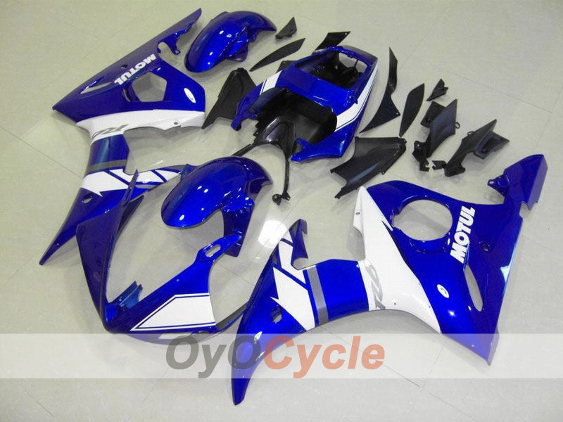 Verkleidungssatz für Einspritzung für 05 YZF-R6 - Blau, Weiß - Werksdesign #OYO87902639