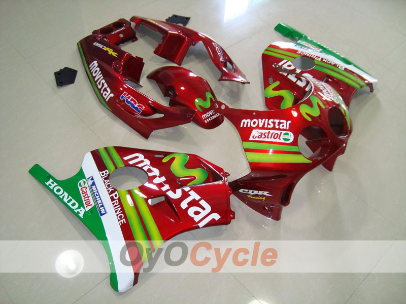 Einspritz-Verkleidungssatz für CBR250RR 90-94 - Rot, Grün - Movistar #OYO87902958 Hauptbild