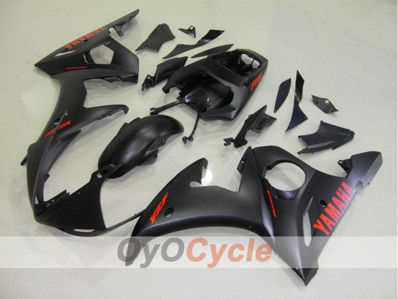 Verkleidungssatz für Einspritzung für 05 YZF-R6 - Schwarz, Matt - Werksdesign #OYO87902637