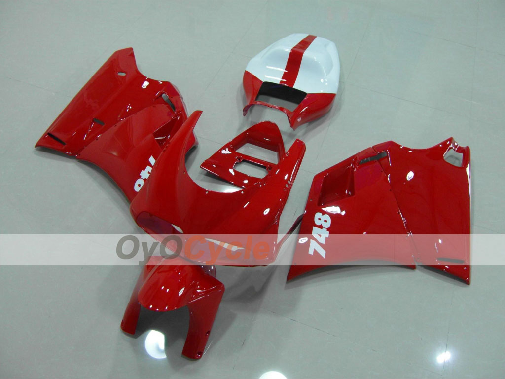 Einspritzverkleidungssatz für Ducati 748, 94-02 - Rot, Weiß - Werksstil #OYO87902049 Hauptbild