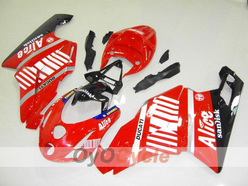 Verkleidungskit für Einspritzung für Ducati 999 03-04 - Rot, Schwarz - Alice #OYO87902346 Hauptbild