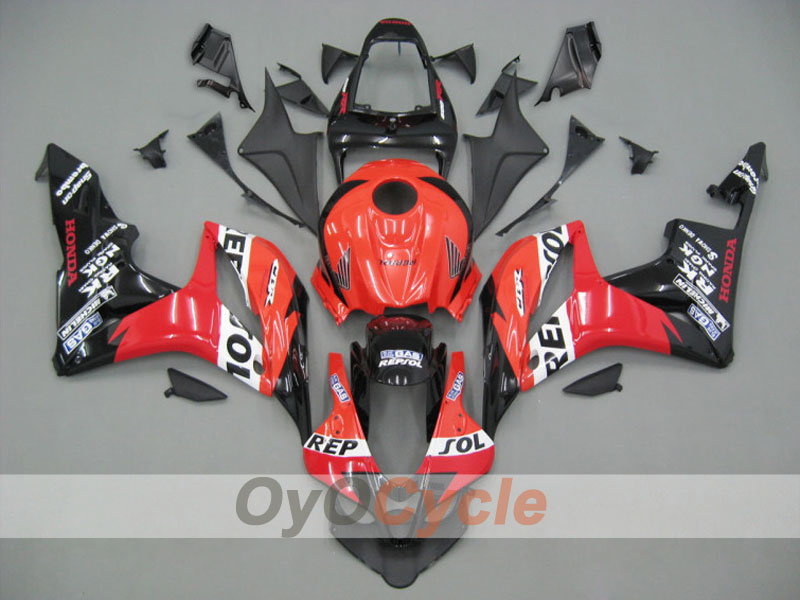 Einspritzverkleidungssatz für 07-08 CBR600RR - Rot, Schwarz - Repsol #OYO87900429 Hauptbild