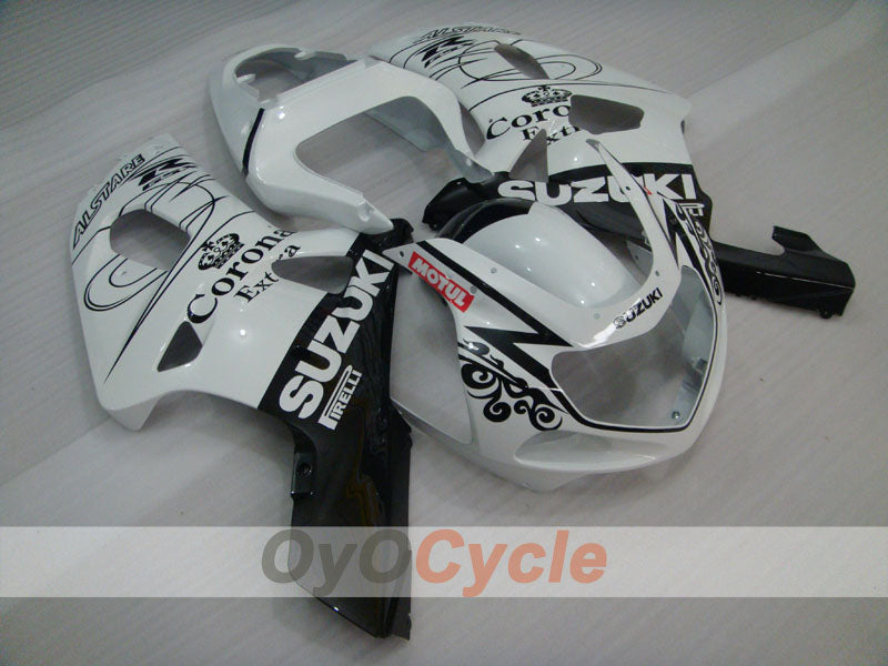 Einspritzverkleidungssatz für GSX R1000 00-02 - Weiß, Schwarz - Corona, MOTUL #OYO87905216 Zweitbild