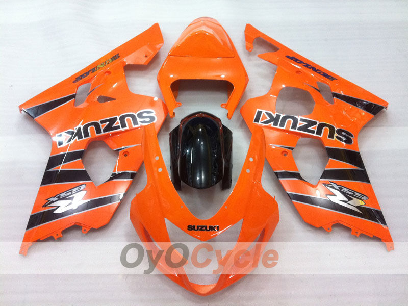 Einspritzverkleidungssatz für 04-05 GSXR600 - Orange, Schwarz - Werksdesign #OYO87901207 Hauptbild