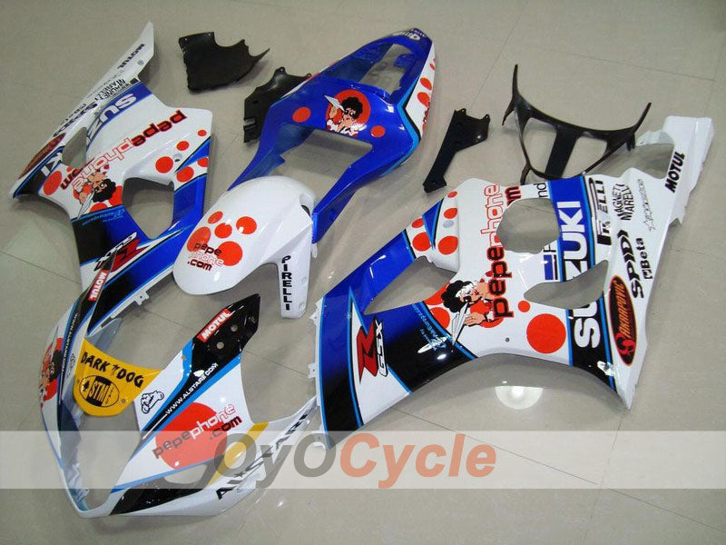 Verkleidungskit für Einspritzmodelle 03-04 GSX R1000 - Blau, Weiß - Dark Dog #OYO87901830 Hauptbild