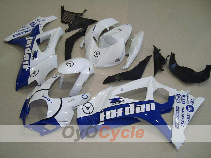 Einspritz-Verkleidungskit für GSX R1000 07-08 - Blau, Weiß - Jordan #OYO87902103 Hauptbild
