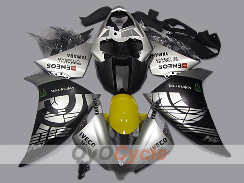 Einspritzverkleidungssatz für 12-14 YZF-R1 - Schwarz, Grau, Matt - Sonstige #OYO87904730