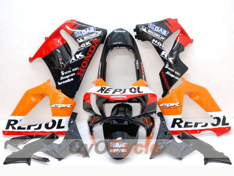 Einspritzverkleidungssatz für CBR900RR 929, Baujahr 00-01 - Orange, Schwarz - MICHELIN, Repsol #OYO87902728 Hauptbild