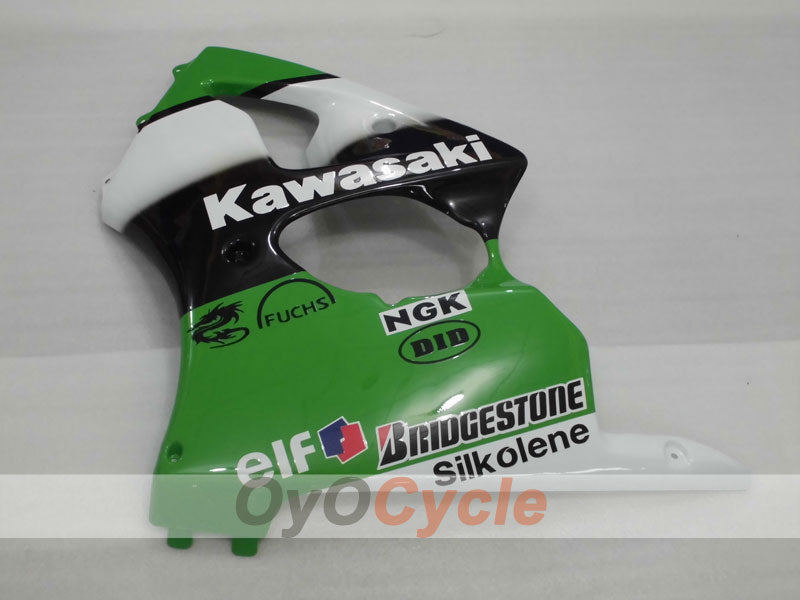 Einspritzverkleidungssatz für 00-02 NINJA ZX-6R - Grün, Schwarz - Nakano #OYO87901730