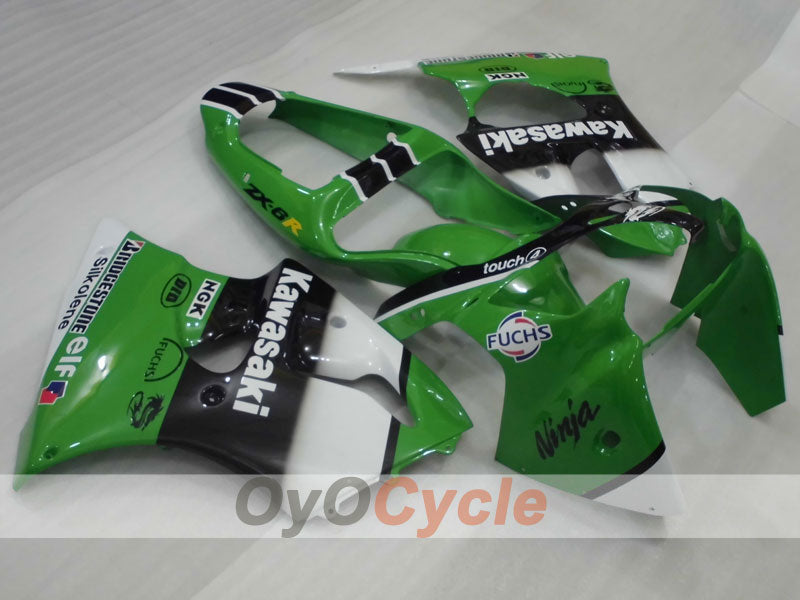 Einspritzverkleidungssatz für 00-02 NINJA ZX-6R - Grün, Schwarz - Nakano #OYO87901730