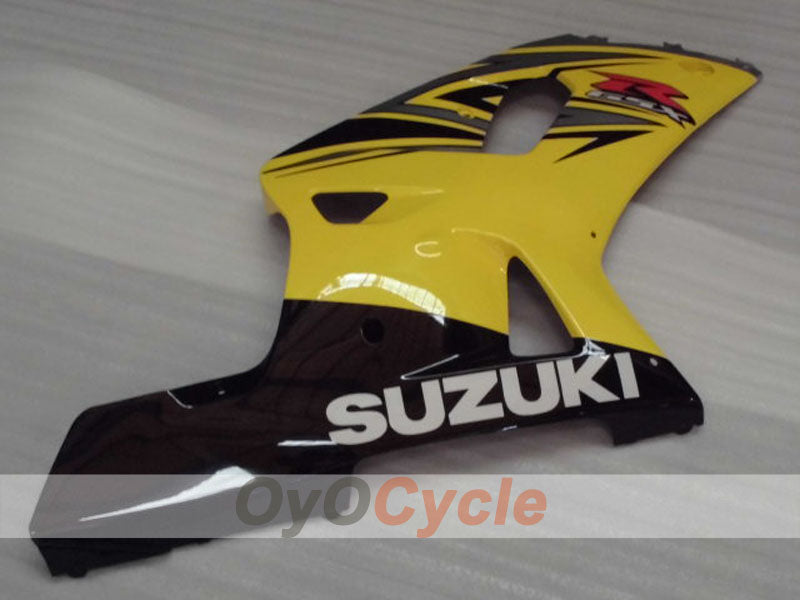 Verkleidungssatz für Einspritzmodelle 01-03 GSX R600 - Gelb, Schwarz - Werksstil #OYO87905094
