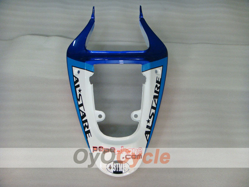 Einspritzverkleidungssatz für GSX R1000 00-02 - Blau, Weiß - Dark Dog, MOTUL #OYO87905215