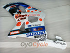 Einspritzverkleidungssatz für GSX R1000 00-02 - Blau, Weiß - Dark Dog, MOTUL #OYO87905215