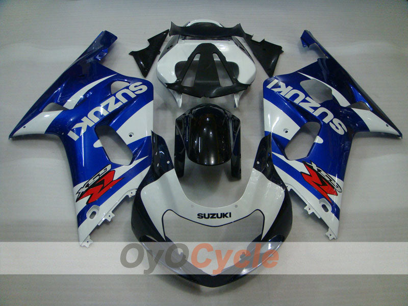 Verkleidungssatz für 01-03 GSX R600, Spritzguss - Blau, Schwarz - Werksstil #OYO87905089